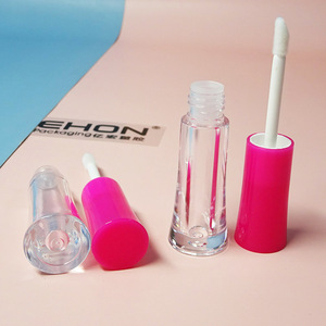 <b>Mini</b> 3.7ml Unique Pink Cap Transparent <b>Bottle</b> Streamline Empty Lip Gloss Tube Container Thick Wall Lipgloss Packaging <b>Bottle</b> - Product Image 4