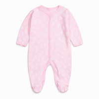 Pyjama bébé à pieds 100 % coton, barboteuse à manches longues, body nouveau-né unisexe, vente en gros, OEM