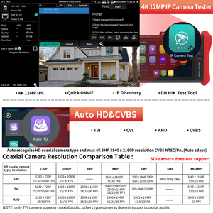 Testeur de caméra CCTV Rsrteng E89 8 pouces <span class=keywords><strong>4K</strong></span> Hi-POE POE++ 8MP TVI CVI AHD CVBS SFP Outils réseau WiFi <span class=keywords><strong>Test</strong></span> IPC - Product Image 3