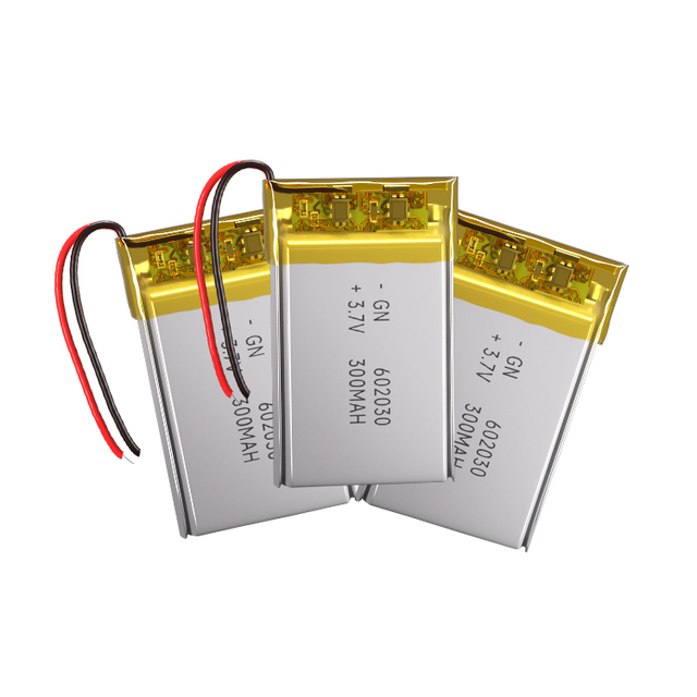 Wholesale 602030 Rechargeable 3.7v 300mah Li-Polymer Battery Pouch Lithium Ion Batteries"