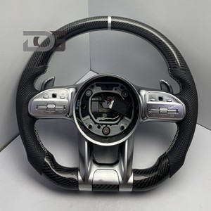 Volante de Fibra de Carbono <span class=keywords><strong>para</strong></span> Mercedes Clase CLS C218 Clase E W212 Clase GLA X156 GLK X204 Volante de Carreras LED - Product Image 2