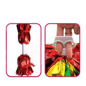 Consegna Rapida, Pronto per la Spedizione, Pompom Promozionale per <span class=keywords><strong>Cheerleader</strong></span> con Fiori in PE Intrecciati a Mano, Multicolore, per Attività Scolastiche e Sportive, 25-35cm - Product Image 6