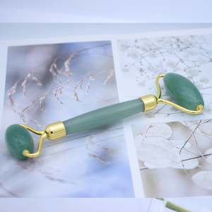 Masseur facial anti-rides/anti-âge à double tête, portable, <span class=keywords><strong>avec</strong></span> pierre de pointe vert-bleue pour le corps, le cou et la perte de poids - Product Image 2