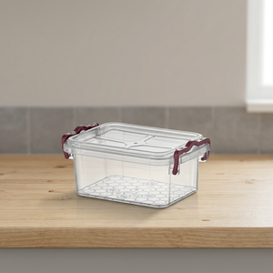 Recipiente Rectangular de Plástico de 0.30L con Cierre, Transparente, Brillante, Ecológico, Multifuncional, Mini Recipiente para Despensa, Sostenible, Clásico, para Alimentos Frescos - Product Image 2