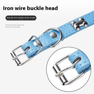 <span class=keywords><strong>Collar</strong></span> ajustable de lujo con diseño de hueso sólido de cuero PU para perros y gatos con decoración de cinta suave suministros transfronterizos para mascotas al por mayor - Product Image 5