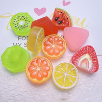 Simulatie Fruit Slice Accessoires DIY Cream Glue Haarspeld Hars Charms Mini Hars Charms voor Oorbellen Ketting Sieraden maken