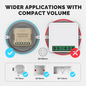 Módulo de Interruptor Inteligente WiFi LangYeao 16A Tuya, 1 Canal, 2 Vías, Monitoreo de Energía, Compatible con Alexa y Google Home, Tamaño <span class=keywords><strong>Mini</strong></span> - Product Image 3