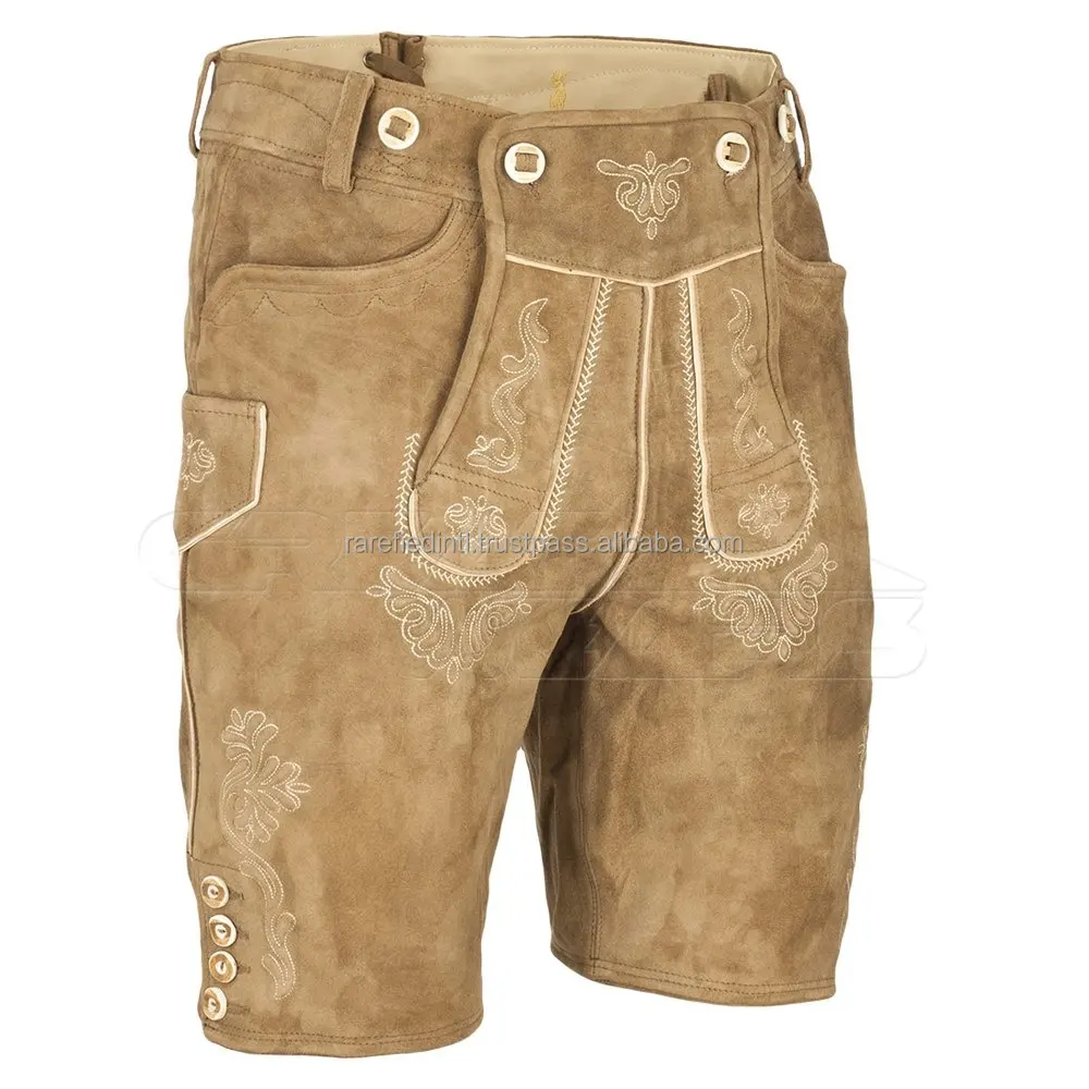 Neuheiten 2021Stylish Men Hot Traditionelle Oktoberfest Bayerische Shorts Lederhosen in Custom Brown Farbe