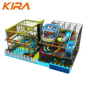 Kids Playground High Rope Course Challenge Adventure Play Indoor Playground For Sale