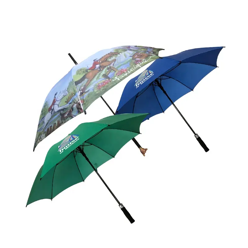 Guarda-chuva personalizado de camada dupla, à prova de vento, não mínimo, 27 polegadas, golf