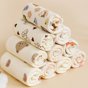 Lot <span class=keywords><strong>de</strong></span> deux lingettes carrées en <span class=keywords><strong>coton</strong></span> épais <span class=keywords><strong>pour</strong></span> bébé, en tissu crêpe quatre couches, petit mouchoir imprimé <span class=keywords><strong>pour</strong></span> nouveau-nés, usage salle <span class=keywords><strong>de</strong></span> bain - Product Image 6