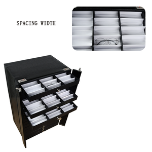 Estuche de Almacenamiento para Gafas Ópticas de Alta Gama, de Cuero Negro, Multicapa, con Diseño 3D [con Cerradura con Contraseña] - Product Image 6