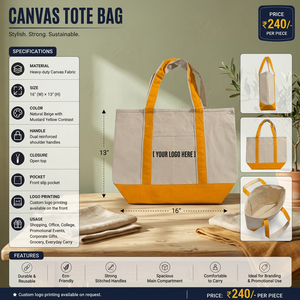Bolsa de Compras Reutilizable de Lona de Algodón Fabricada en India para Mujeres y Uso Diario Disponible al Mejor Precio - Product Image 3