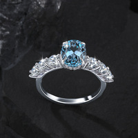 Bague ovale en moissanite style Instagram, nouvelle collection transfrontalière, en argent sterling S925, pour femme, directement de l'usine, prête à l'emploi