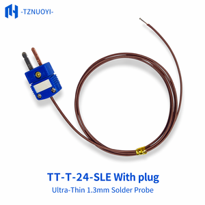 Cable Termoeléctrico Tipo T TT-T-24-SLE, Conector Mini, Sonda <span class=keywords><strong>de</strong></span> Sensor <span class=keywords><strong>de</strong></span> <span class=keywords><strong>Temperatura</strong></span> con Aislamiento PFA, <span class=keywords><strong>Aplicación</strong></span> Criogénica, OEM/ODM, IP65 - Product Image 1