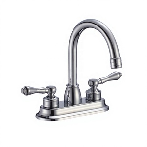 Robinet de lavabo moderne en laiton à double poignée, centré sur l'axe, 4 pouces, mitigeur de lavabo de salle de bain <span class=keywords><strong>avec</strong></span> noyau de valve en céramique, <span class=keywords><strong>robinets</strong></span> à débit régulé - Product Image 3
