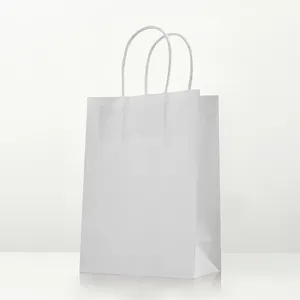 Sac en papier kraft couleur unie très populaire pour mariages et usage quotidien - Sac à main élégant pour cadeaux de mariage - Product Image 2