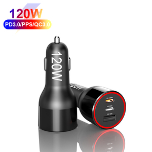 Sẵn Sàng Để Tàu 120W Sạc Xe Hơi Cho 2023 Món Quà Sáng Tạo Mới Phiên Bản Pd 100W Nhanh Vooc LED Sạc Xe Hơi Cho Oppo Huawei Xiaomi - Product Image 1