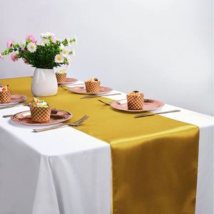 Party Decorations Gold 12x108 Inch Long Premium Satin <b>Table</b> <b>Runner</b> for Wedding Birthday Parties Banquets Graduations Engagements - Product Image 4