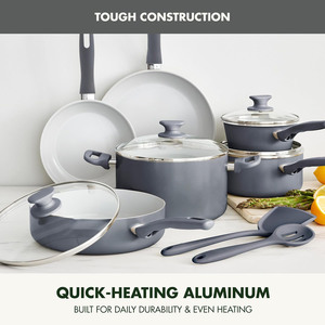 Heat Resistant Non Stick Pots Cooking <b>Cookware</b> Sets 12 Pcs - Product Image 2