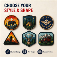 Patch brodé 3D Puff Shield avec logo personnalisé pour chapeaux, vestes, sacs