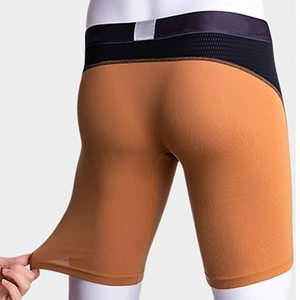 Venta al por mayor de alta calidad de los hombres Calzoncillos largos Modal sólido separado bolsa bola apoyo deporte Fitness hombres bóxer ropa interior - Product Image 4