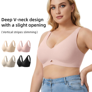Sujetador SHANGBINI Talla Grande Sin Costuras Copa Completa Push-Up Delgado con Tirantes Ajustables Cómodo para Mujer - Product Image 1