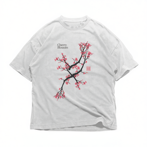 Camiseta Unisex con Estampado Floral de Flor de Cerezo, Ropa Casual para la Celebración Hanami, Estilo Años 90 - Product Image 2