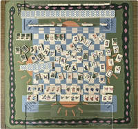 Ensemble de tuiles de Mahjong de luxe sur mesure Heritage 160, 4 couches, en acrylique gravé, style côtier américain, pour jeu de 4 joueurs