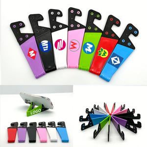 Custom Logo Printing Portable V-Shape Phone <b>Stand</b> Waterproof Folding Mobile Phone Holder for Desk <b>Tablet</b> - Product Image 1