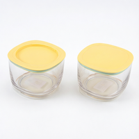 Boîte de conservation alimentaire carrée en plastique de qualité alimentaire, empilable et hermétique, pour réfrigérateur et micro-ondes
