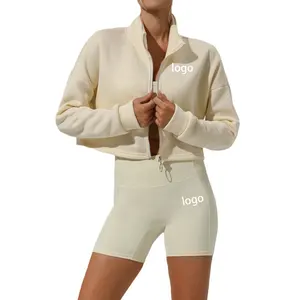 2024 costume de yoga pour femme gym entraînement extérieur fitness entraînement veste à glissière compression légère extensible yoga porter ensemble