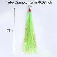 Leurres de pêche à la traîne Bucktail Teasers avec queue en Mylar Flash et jupe de traîne pour montages de flounders, leurres et leurres de pêche en eau salée, 3 couleurs