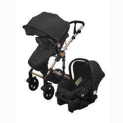 Cadre de luxe personnalisé OEM siège <span class=keywords><strong>auto</strong></span> compact pliable 2-en-1 pour bébé et poussette pour parents occupés - Product Image 2