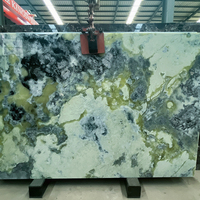 Panneau mural translucide en marbre vert jade Pantagonia, dalle de pierre cristalline rétroéclairée, carrelage, table sur mesure en plinthe verte, dalle d'onyx vert