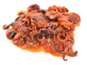 Polpo piccante stagionato in scatola tagliato pronto per la vendita - Product Image 4