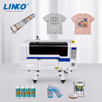 Impresora de Ropa LINKO Mycolor Plotter DTF, Impresora 3D para Camisetas, Impresora DTF Rosa para Algodón