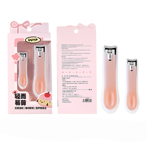 En stock, étui de rangement rose, <span class=keywords><strong>coupe</strong></span>-<span class=keywords><strong>ongles</strong></span>, toucher confortable, <span class=keywords><strong>coupe</strong></span>-<span class=keywords><strong>ongles</strong></span> tranchant, 2 pièces, outils de beauté, emballage exquis, usage quotidien, CE - Product Image 1