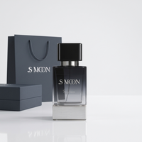 Flacons de parfum carrés noirs personnalisés de luxe avec couvercle magnétique, vides, 30 ml, 50 ml, 100 ml, avec vaporisateurs à pompe et boîtes d'emballage