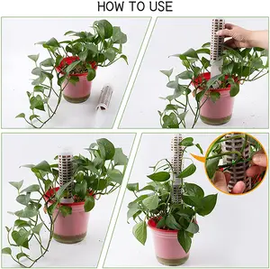 ドロップシッピング40 * 170mmカラフルなプラスチックモスポール積み重ね可能な透明なモスメッシュポール植物を支え、より良く成長する