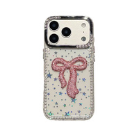 Funda para Teléfono Móvil con Diseño de Arcoíris Láser IMD para iPhone 17 16 15 14 Pro Max, Transparente, Colorida, Brillante, con Diseño de Mariposa y Purpurina en la Parte Posterior
