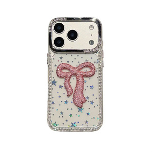 Coque de téléphone portable IMD Laser Dégradé pour iPhone 17 16 15 14 Pro Max, transparente, colorée, scintillante, avec protection caméra et motif papillon - Product Image 6