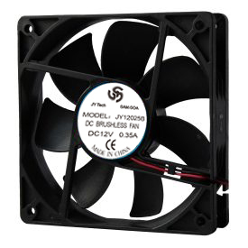 Ventilatore Assiale a Sfera Impermeabile IP68 12025 Ultra Silenzioso in Plastica Termica PBT DC 12V/24V ODM/OEM - Product Image 2