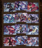 Cartes de collection rares Yi Culture Demon Slayed, cartes à peler DS, personnages d'anime, cartes à jouer, jouets pour enfants