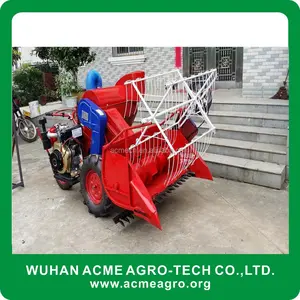 ACME Small Mini Rice Wheat Combine Harvester Long Life New 4LZ-0.6A Red Price Of Rice Harvester In Philippines Diessel Engine