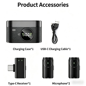 AI noise reduction SX101 capacitive lavalier wireless microphone Type-C connector, suitable for iPhone Android Vlogging - Product Image 4