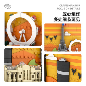 Wange 4925 <span class=keywords><strong>Paris</strong></span> City Postcard Peinture Murale en Patchwork à Petites Particules Décoration <span class=keywords><strong>Photo</strong></span> Créative à Suspendre Ensembles <span class=keywords><strong>de</strong></span> Blocs <span class=keywords><strong>de</strong></span> Construction - Product Image 4