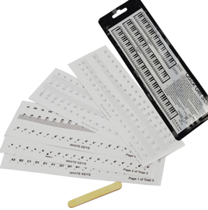 Trasparente Tastiera di Pianoforte Musica Nota Pieno Set di Adesivi - Product Image 2