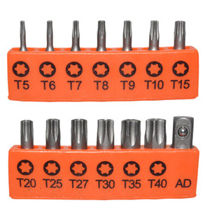 Jeu de tournevis Torx en acier S2, 14 pièces, 25 mm, embouts creux à six étoiles pour réparation électronique - Product Image 5