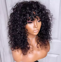 Perruque afro, cheveux humains, cheveux humains, hindu, medianas naturels, baratas sin pegamento vietnam, original 100% humain